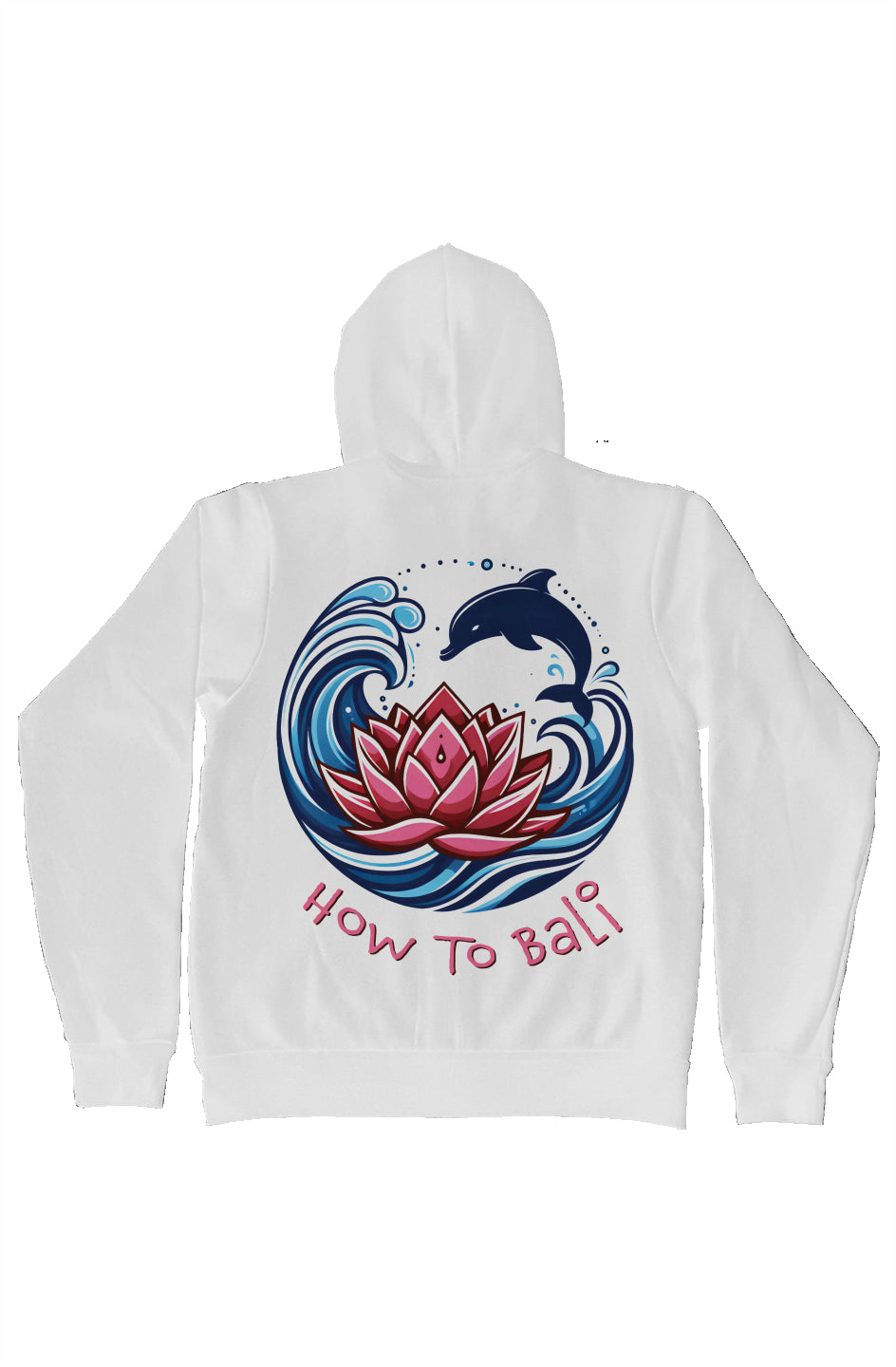 Bali Lotus Dolphin Wave - Bella Canvas Zip Hoody