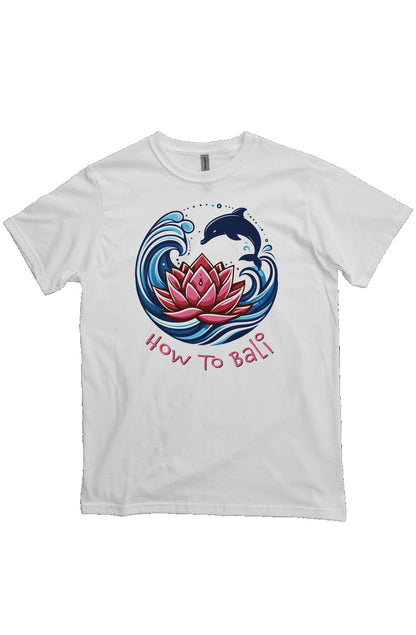 Bali Lotus Dolphin Wave - Eco Heavyweight T Shirt