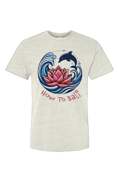 Bali Lotus Dolphin Wave - Eco Heavyweight Tee