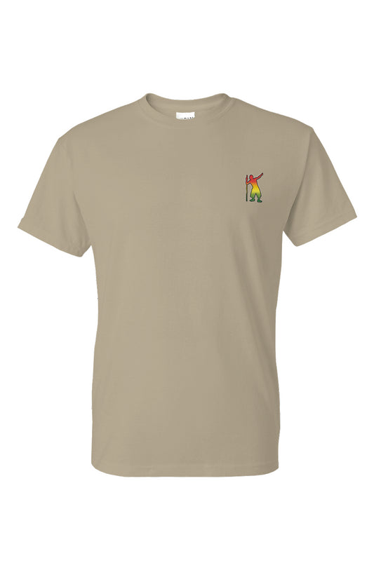 Red Gold & Green Nomadic Refuge dry blend short sleeve t shirt