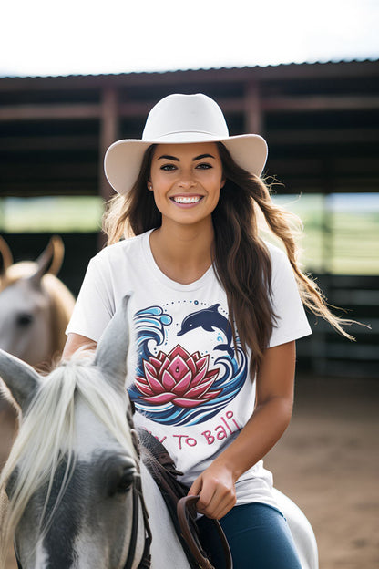 Bali Lotus Dolphin Wave - Womens Classic T Shirt