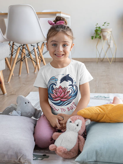 Bali Lotus Dolphin Wave - Organic Kids T Shirt